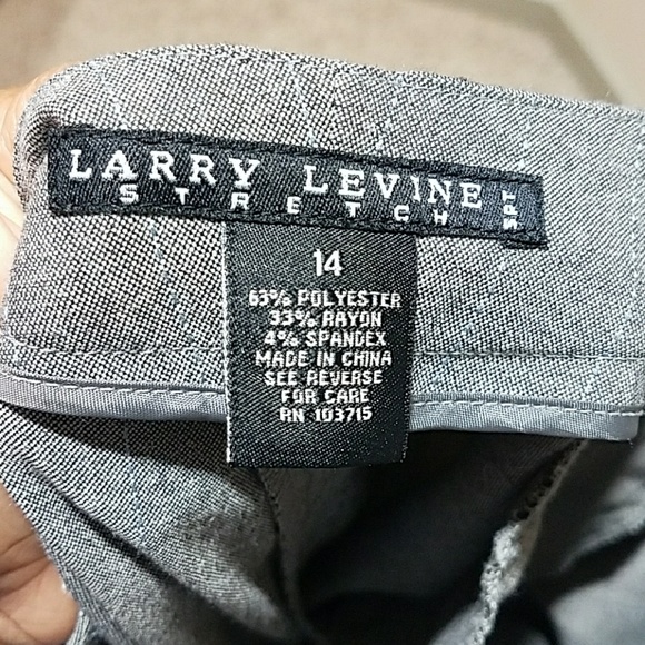 Larry Levine Size 14 Gray Work Pants - Picture 2 of 5